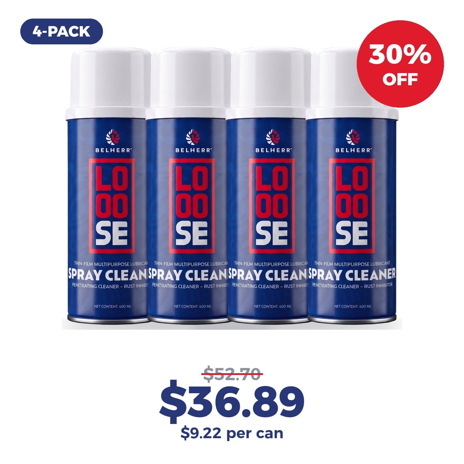 BELHERR LOOOSE 4-pack — 30% off, $36.89